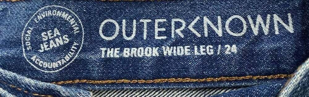 NWT Outerknown Sea Jeans The Brook Wide Leg Denim Pants 24 x 27 - Picture 9 of 12